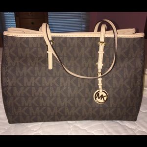 Michael Kors Brown Monogram Shoulder Bag